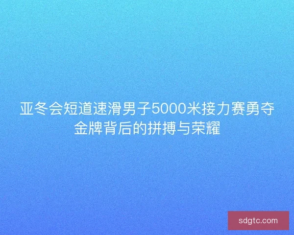 亚冬会短道速滑男子5000米接力赛勇夺金牌背后的拼搏与荣耀