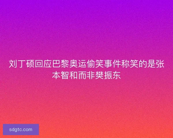 刘丁硕回应巴黎奥运偷笑事件称笑的是张本智和而非樊振东