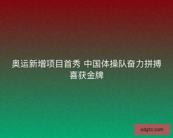 奥运新增项目首秀 中国体操队奋力拼搏喜获金牌