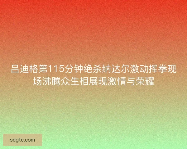 吕迪格第115分钟绝杀纳达尔激动挥拳现场沸腾众生相展现激情与荣耀